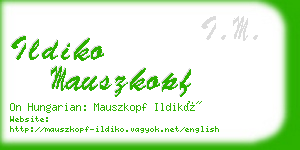 ildiko mauszkopf business card